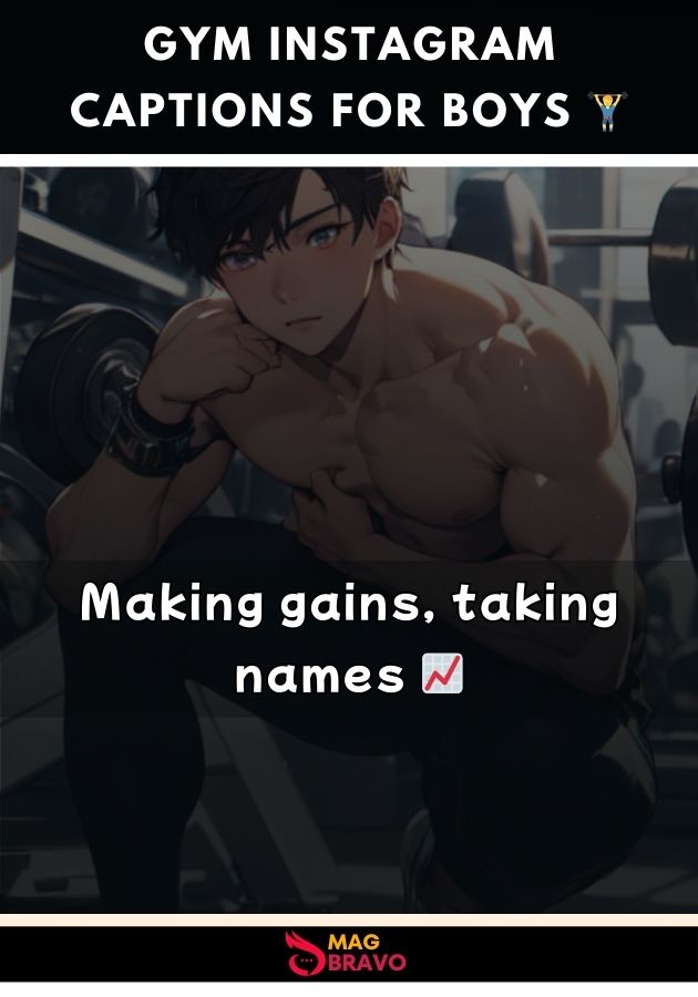 Gym Captions for Instagram for Boys